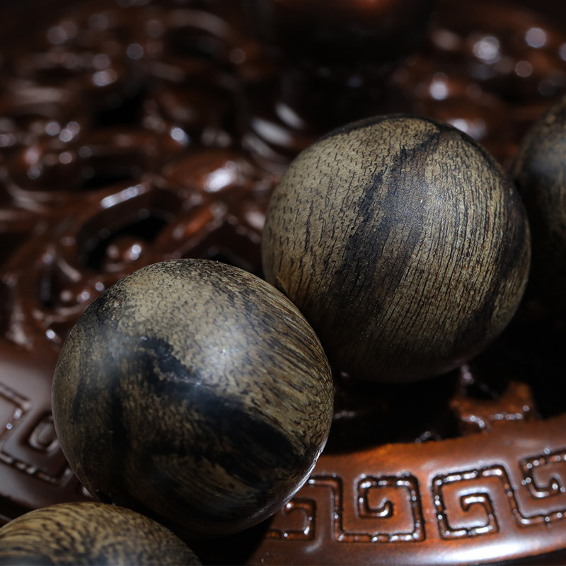 正区达拉干香材虎斑纹沉香手串18mm13颗保真菩提