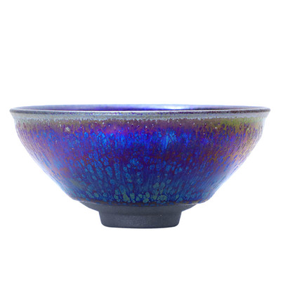 盏间集余秋华曜变天目建盏主人茶杯原矿铁胎纯手工功夫陶瓷茶具