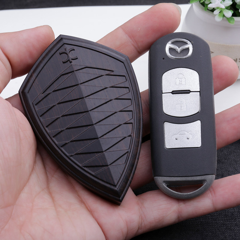 钥匙马自达阿特cx5昂克赛拉cx4专用改装檀木钥匙包汽车钥匙