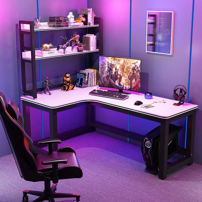 电脑桌台式电竞桌转角简约家用书桌卧室双人写字台办公桌游戏桌子