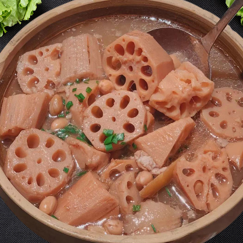 湖北莲藕商用酒店香粉汤鲜特产湖汤莲藕粉藕即食速食汤