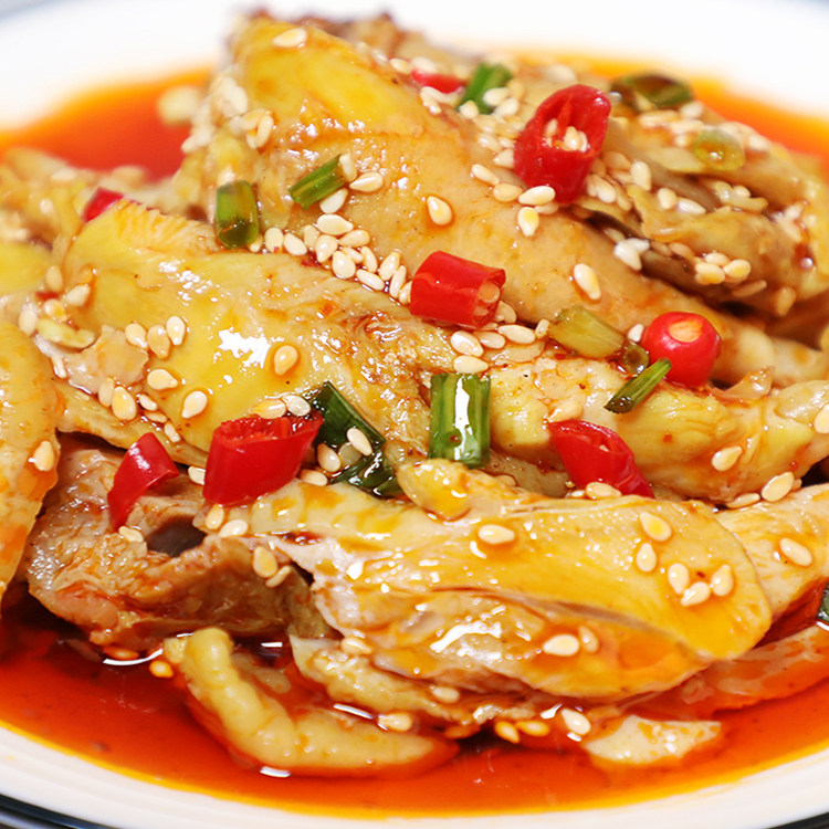 棒棒口水鸡手撕鸡川味特色酒店饭店半成品凉菜鸡熟食