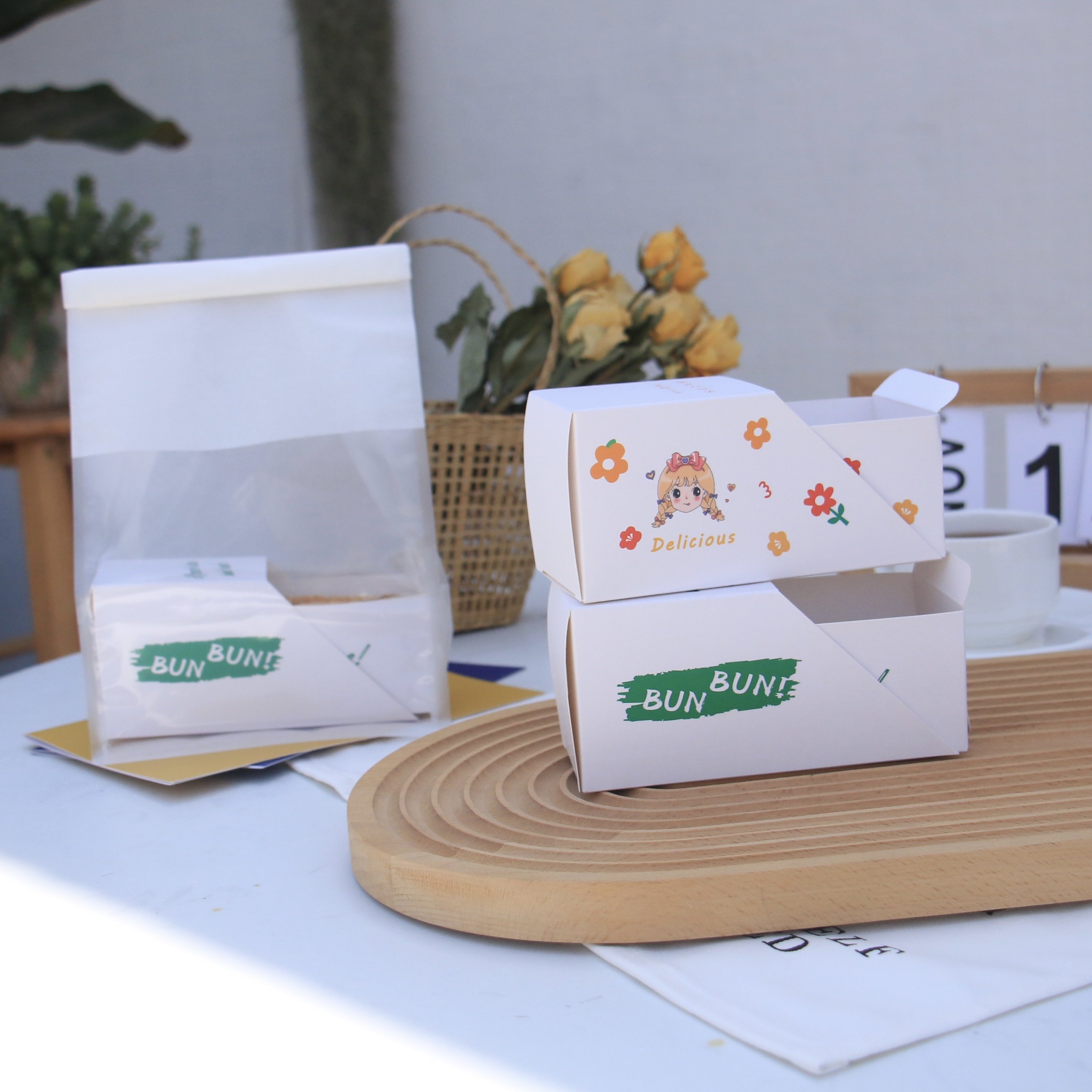 网红box三明治抽屉盒厚蛋烧吐司打包盒子便当点心包装盒