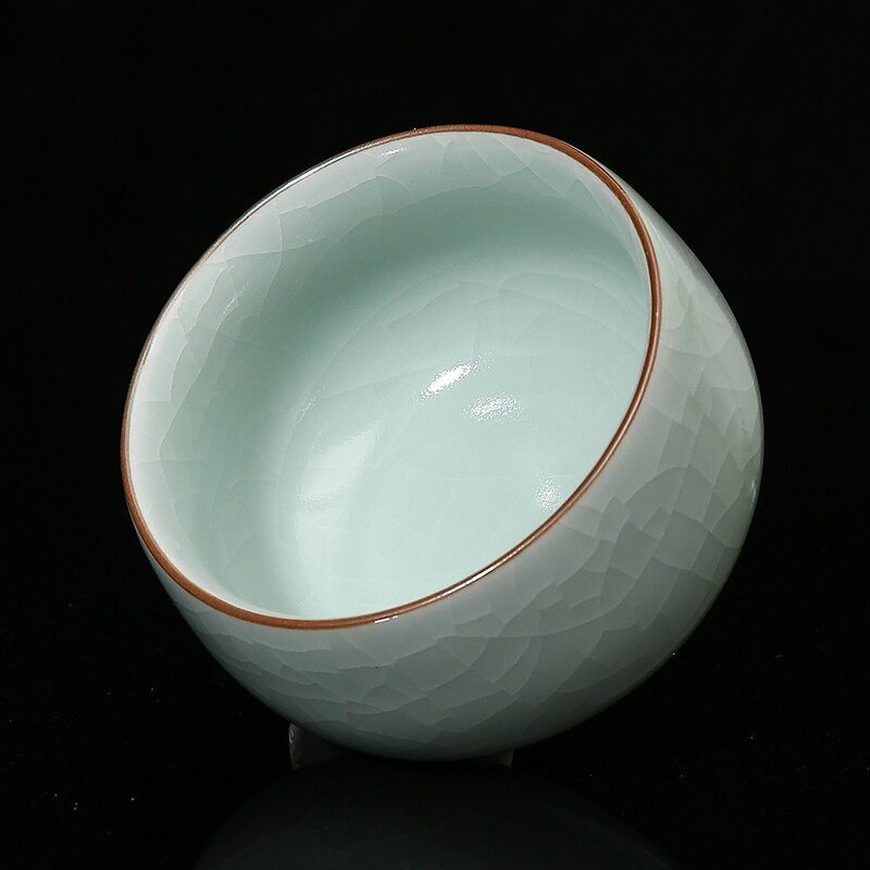 廷怀窑汝茶杯紫口铁足品茗主人杯单杯汝州汝瓷茶杯