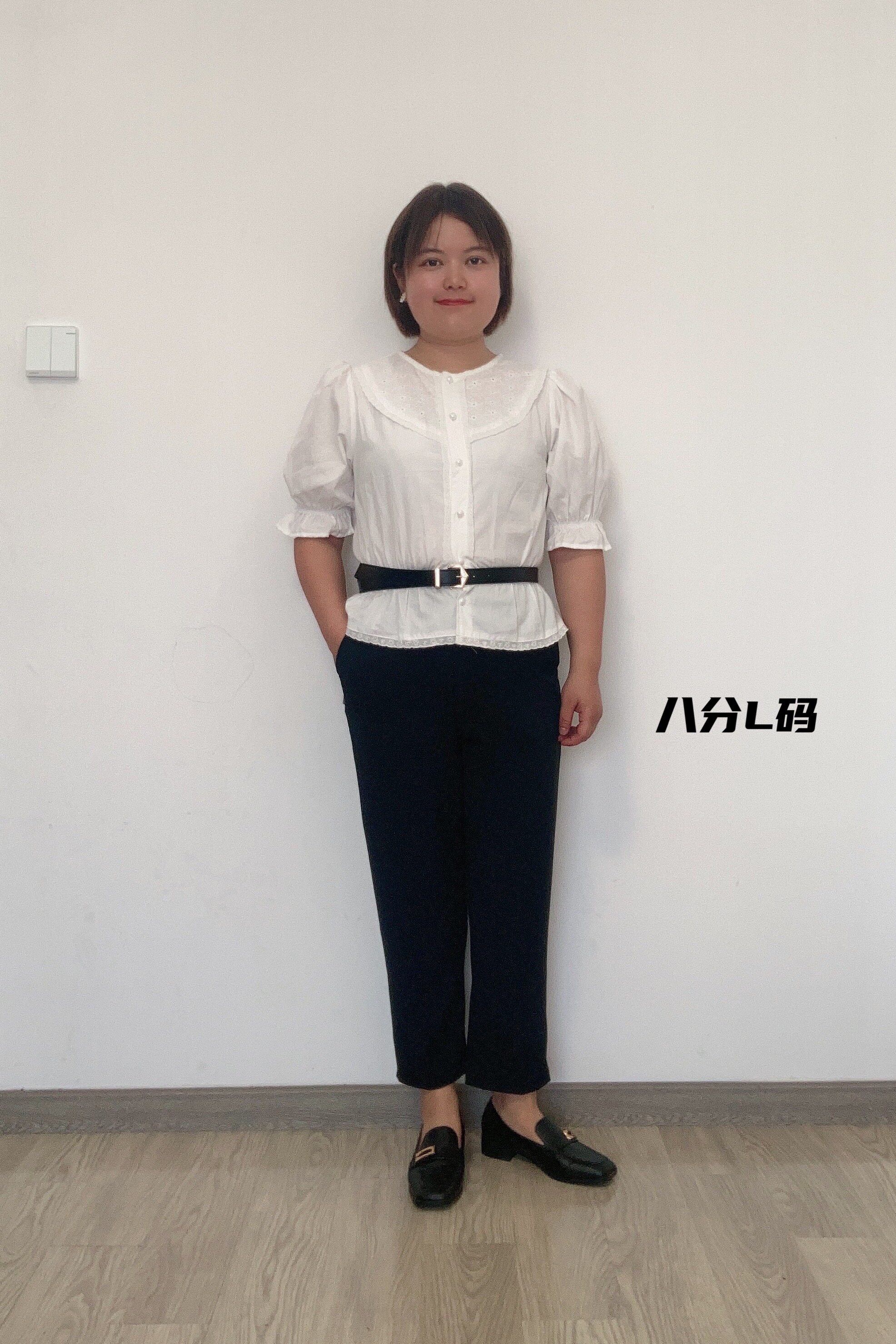 矮胖九分烟管萝卜高显西裤八分莉莉女装大码大码女装