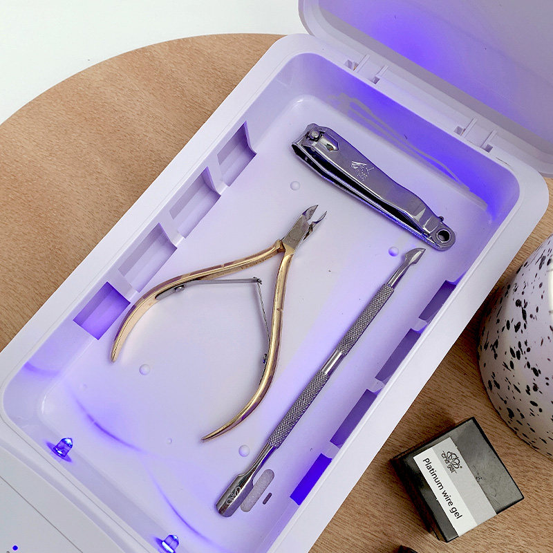 美甲工具消毒便携式紫外线钢推死皮镊子杀菌纹绣美甲工具