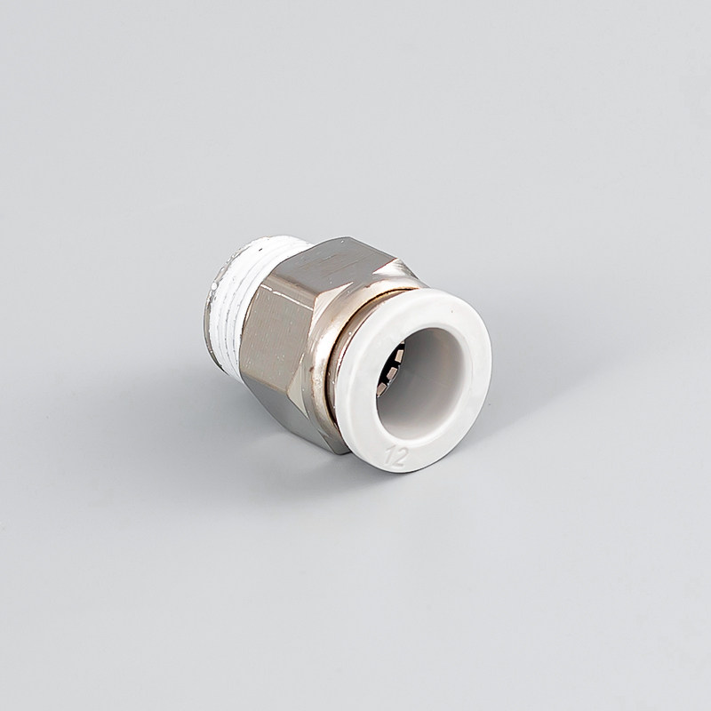 气管快速接头气动螺纹直通不锈钢接头pc4pc6pc8pc10-m5 01 02 04