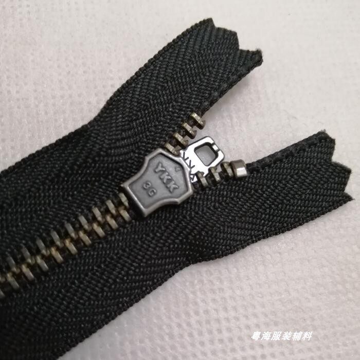 3g牛仔拉链古银拉裤子拉配金属裤链黑色口袋拉链