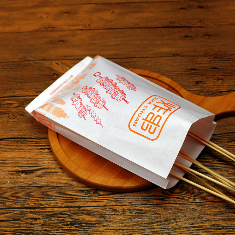 炸串打包袋油炸串串烤面筋防油包装纸袋子烧烤串一次性外卖可定做