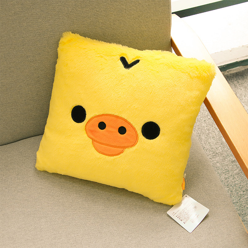 日本轻松小熊毛绒睡觉抱枕卡通靠垫保暖舒服睡眠枕动漫周边礼物女