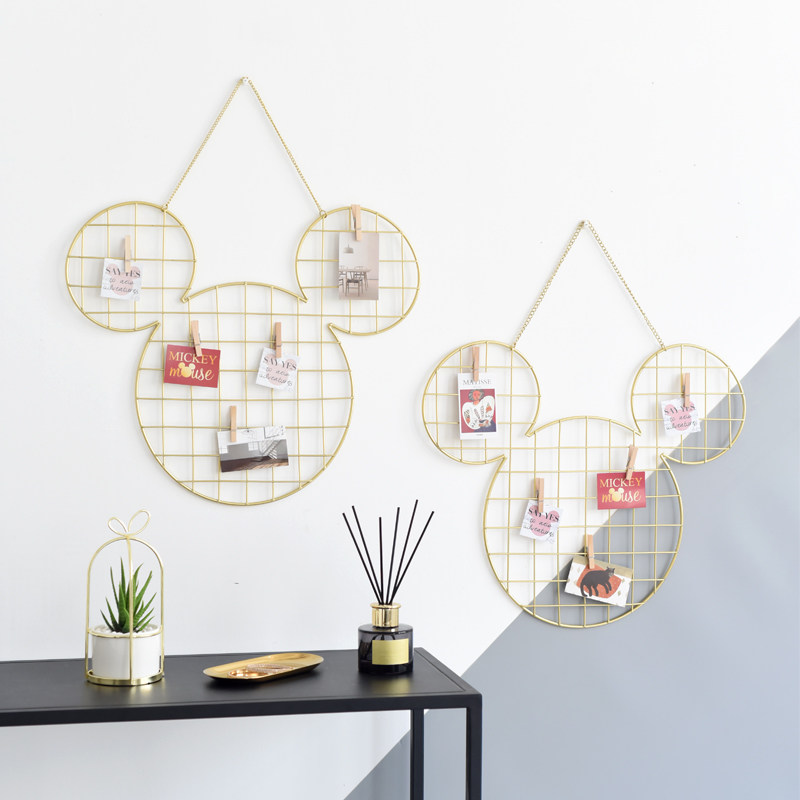 ins风北欧创意个性墙面壁挂留言照片墙铁艺挂饰 儿童房墙面装饰品