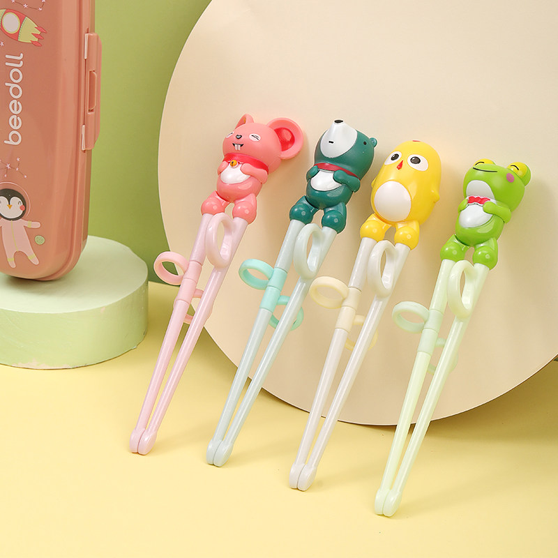 儿童筷子训练筷小孩餐具套装家用宝宝吃饭勺子学习练习筷一段2岁