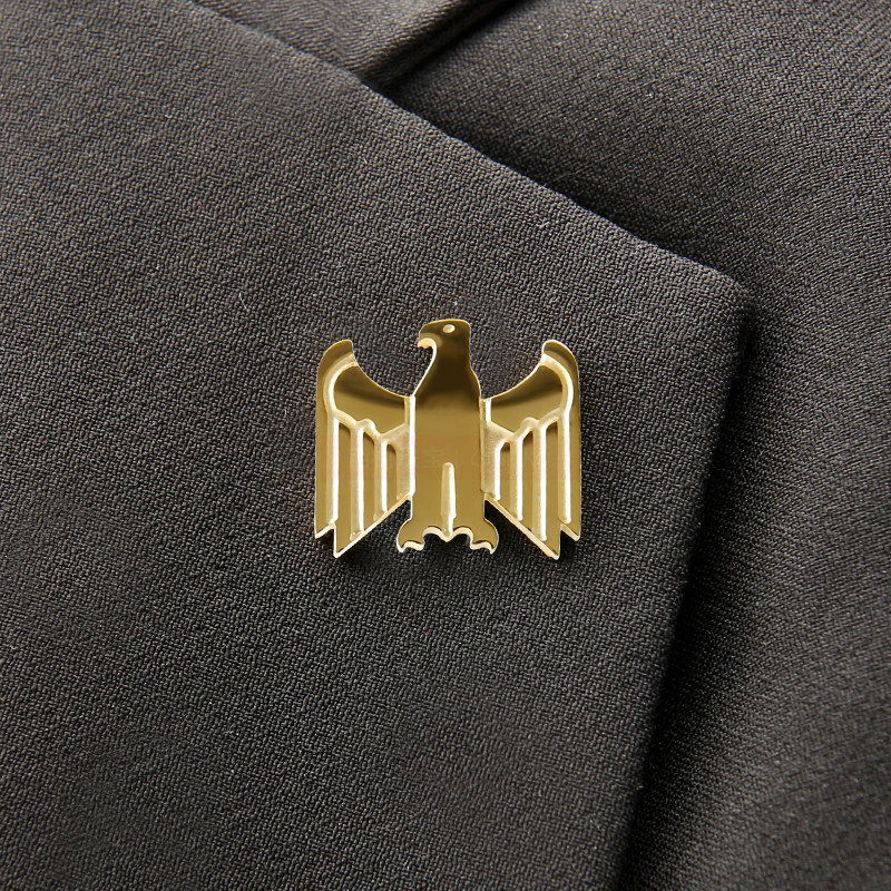 立体雄鹰展翅徽章定做钛钢胸徽领标颁奖徽章饰品胸针时尚配饰礼品