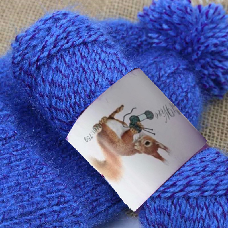 松鼠长毛毛线手工编织中粗毛衣围巾棒针绒绒毛线