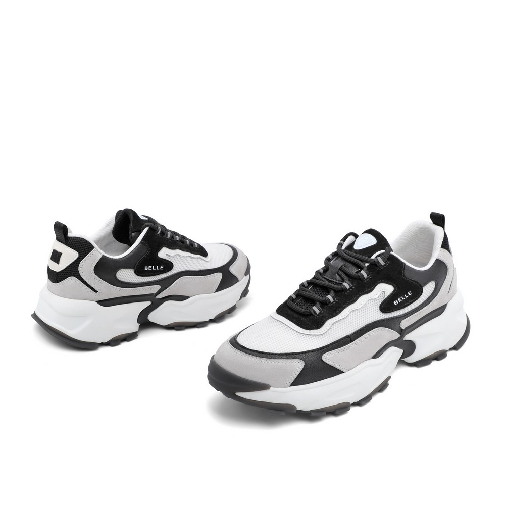 belle百丽鲸鱼鞋新商场同款男时尚撞色老爹6ya01cm0e时尚休闲鞋