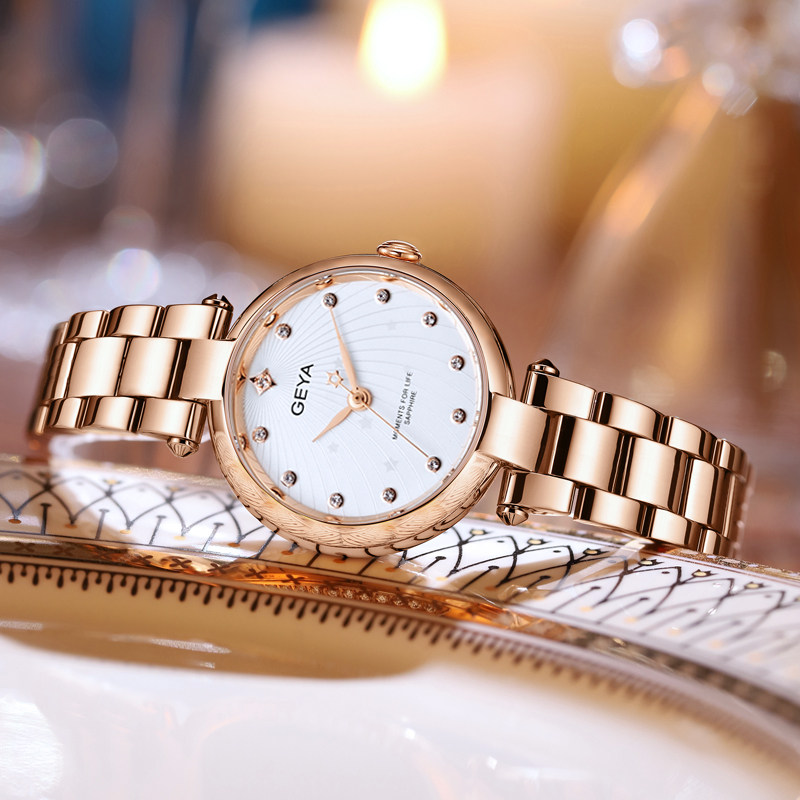 geya格雅女士手表夏季小众设计女士手表女款学生石英女表名牌正品