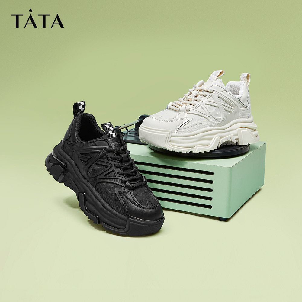 【k姐推荐】tata他她老爹鞋女运动鞋厚底休闲鞋增高百搭春款女鞋