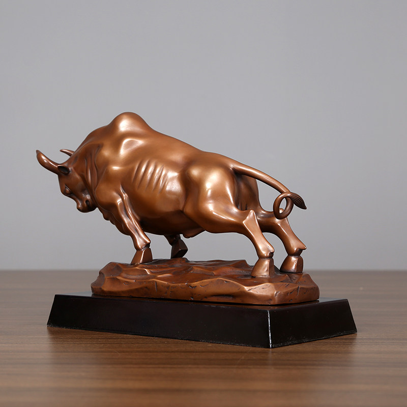 纯紫铜牛摆件开拓牛气冲天牛年吉祥物牛转乾坤摆件