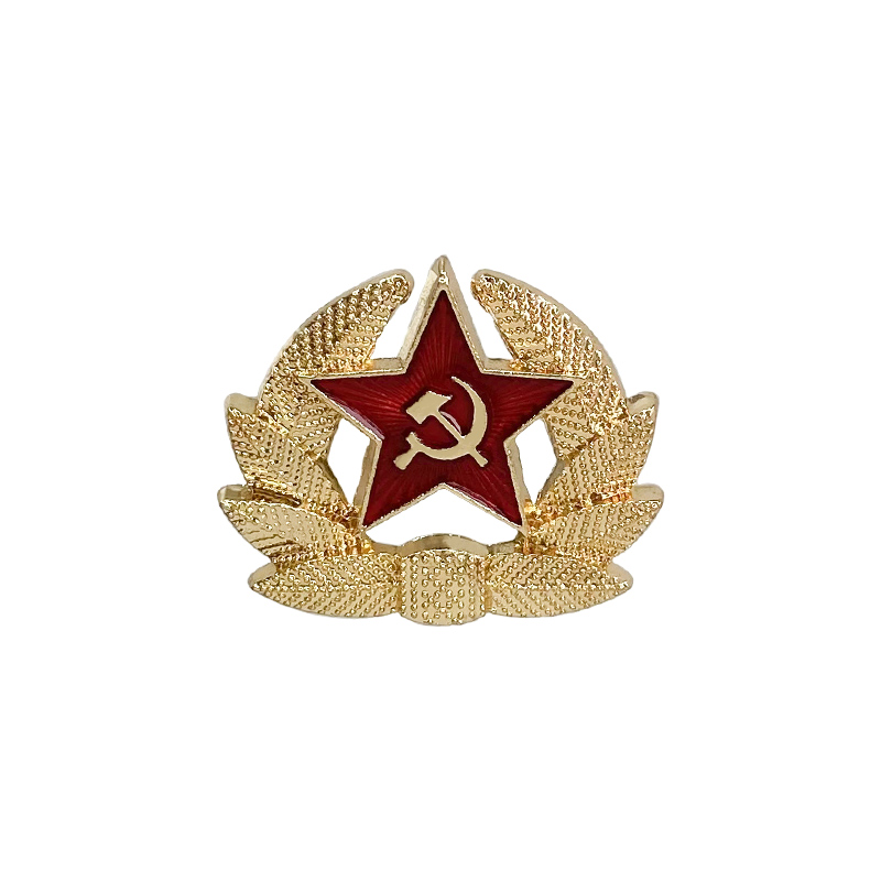 brooch苏联稻穗五角星胸针共产主义徽章ins个性党徽