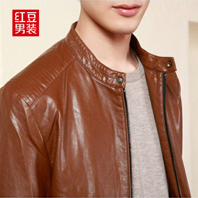 Broken code clearance spring and autumn men's imitation leather jacket business leisure tide collar outer set male PU leatherug Broken code clearance spring and autumn men's imitation leather jacket business leisure tide collar outer set male PU leatherug