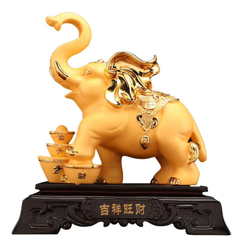 吉祥旺财大象摆件招财客厅酒柜办公室装饰品店铺摆件