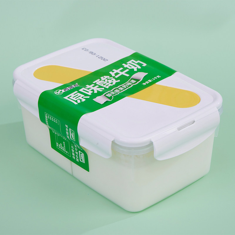 新疆西域酸奶饭盒盒装1kg原味酸牛奶2斤水果酸奶