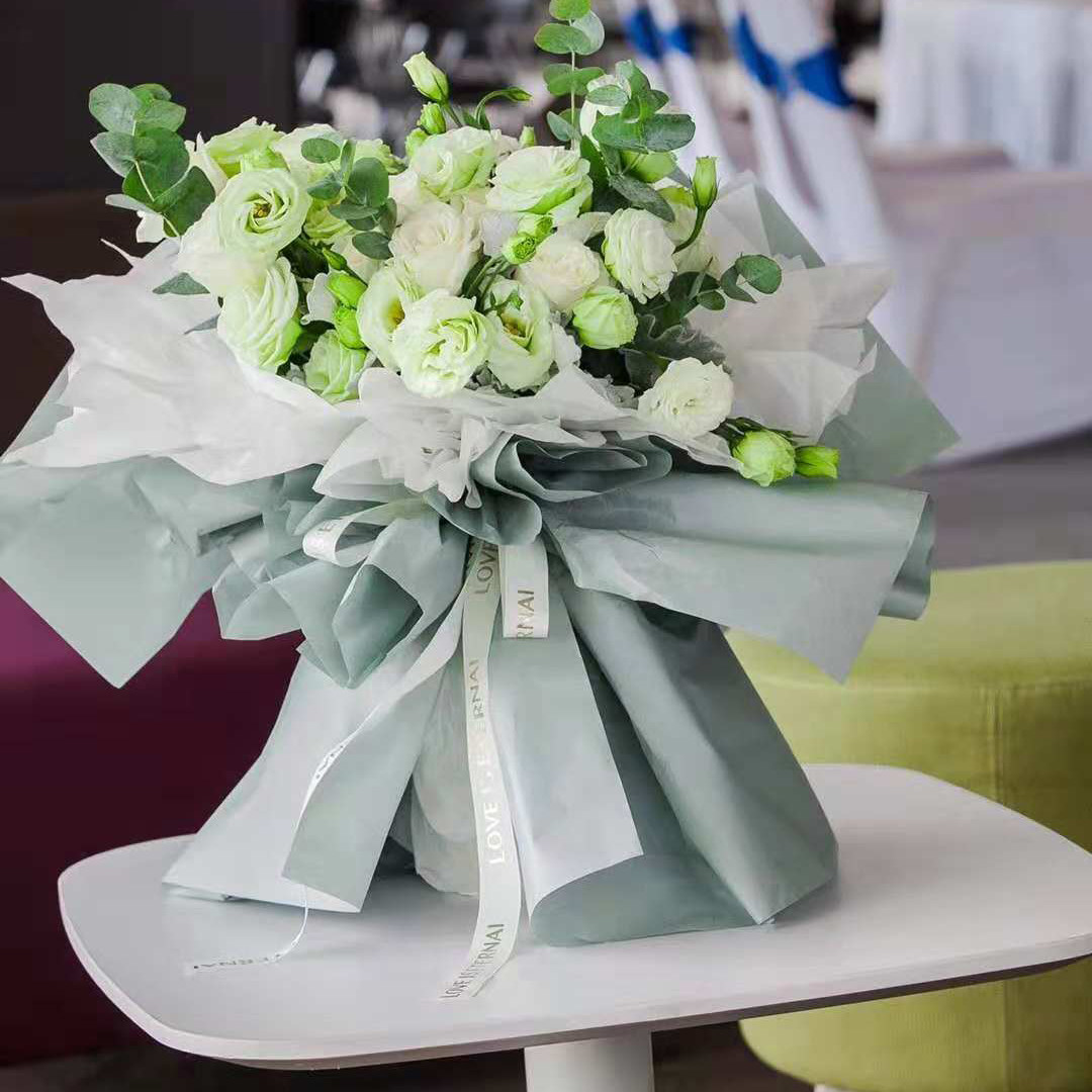 韩式材料花店纸花手揉花纸包花纸雪梨花束超薄花艺包装纸