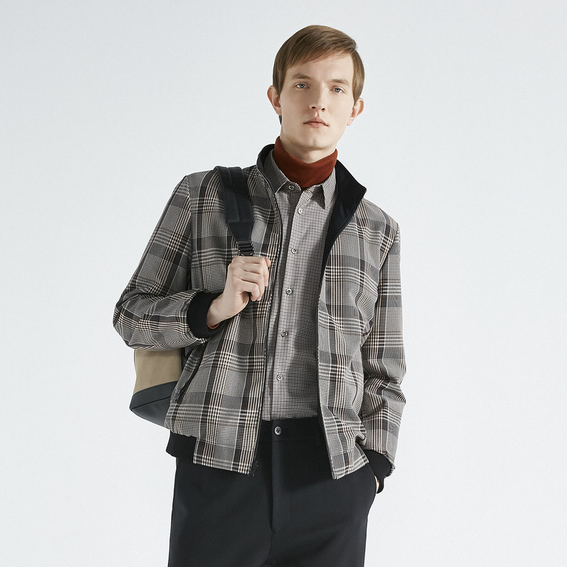 双面劲霸男装男士夹克新款立领休闲短版茄克外套夹克