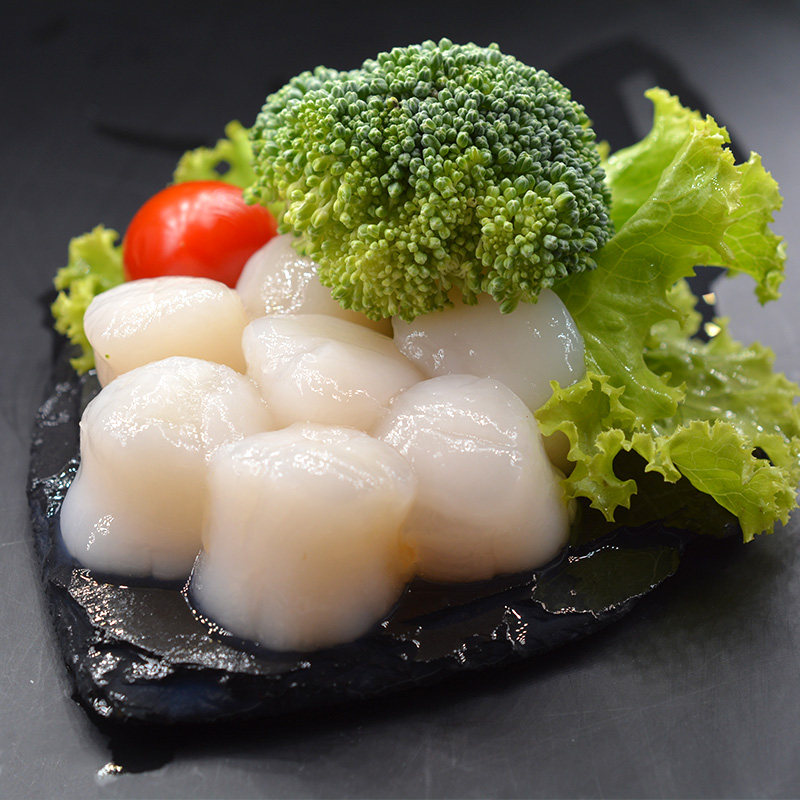 扇贝新鲜鲜冻冷冻贝类海鲜刺身扇贝丁鲜贝1000g扇贝柱