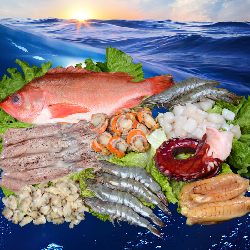 海鲜礼盒大礼包8种青岛大虾扇贝水产组合年货其它