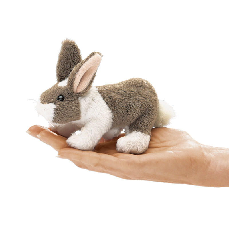folkmanis美国仿真指偶毛绒玩具小兔子手动讲故事早教生日毛绒布艺类