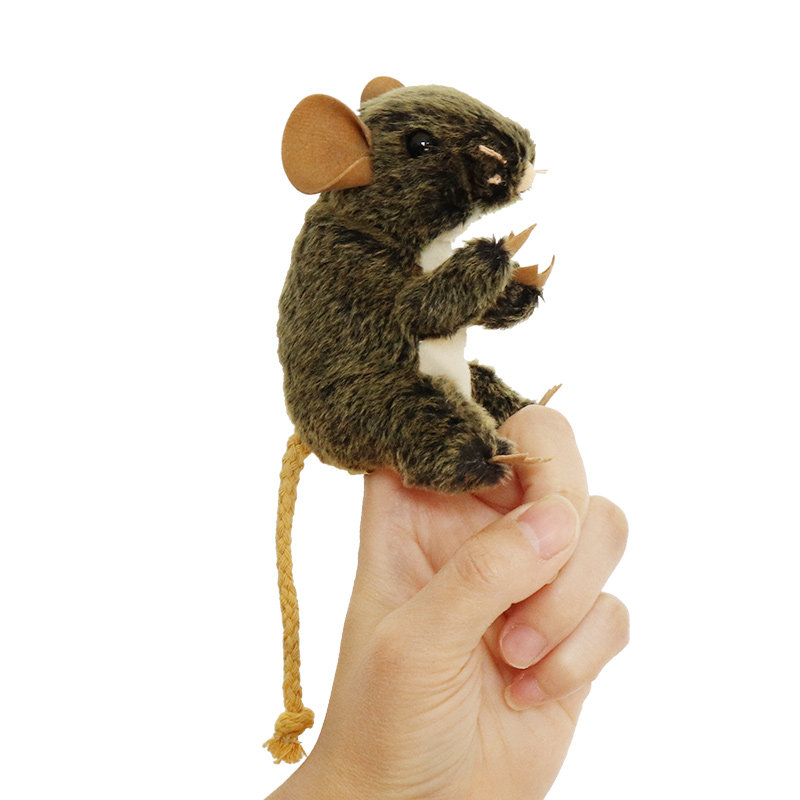 folkmanis美国仿真小动物指偶腹语毛绒玩具新款老鼠公仔亲子互动