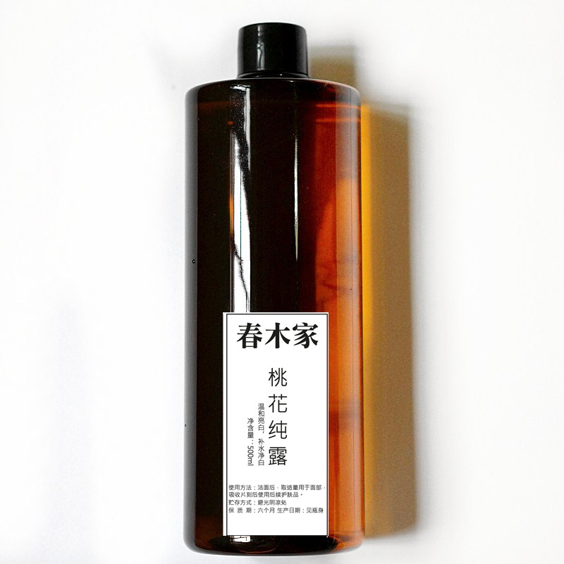 痘痘春木家新鲜桃花纯露500ml润白提亮缓解改善纯露
