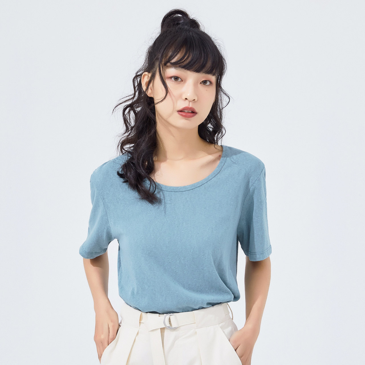 [100元3件]美特斯邦威短袖t恤女宽松半袖2020新款秋季印花上衣女