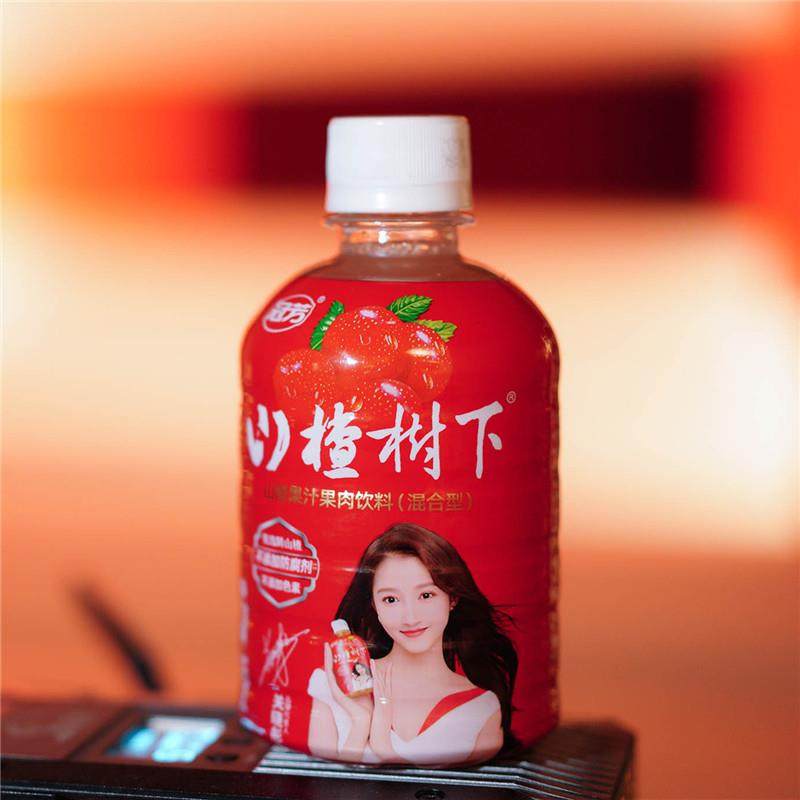 山楂新鲜日期山楂树树下果汁果肉饮料350ml15瓶果味