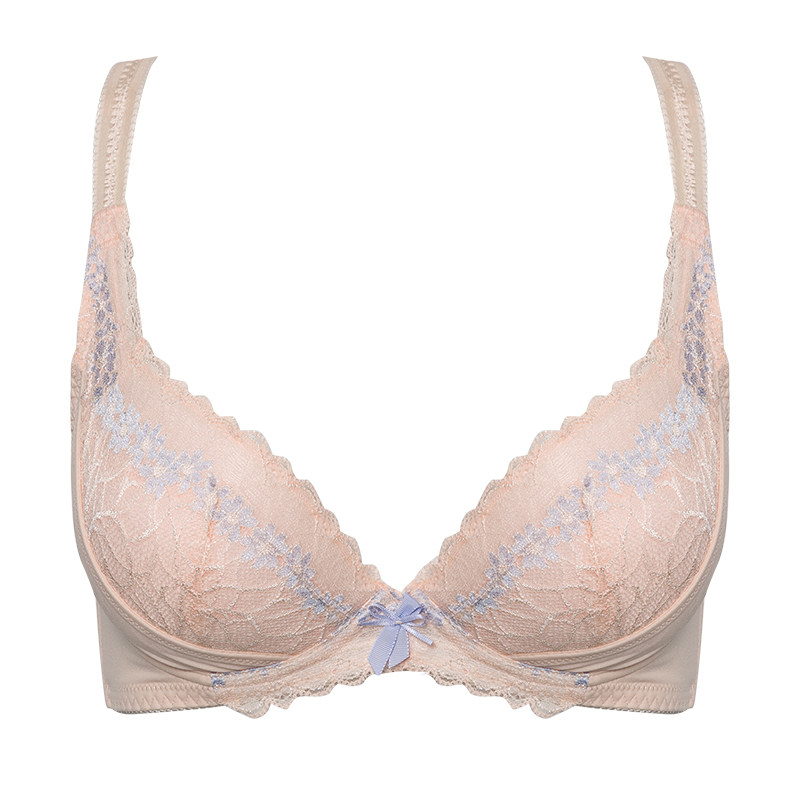 swear思薇尔34杯蕾丝面机能调整大罩杯侧收美背文胸s8020299