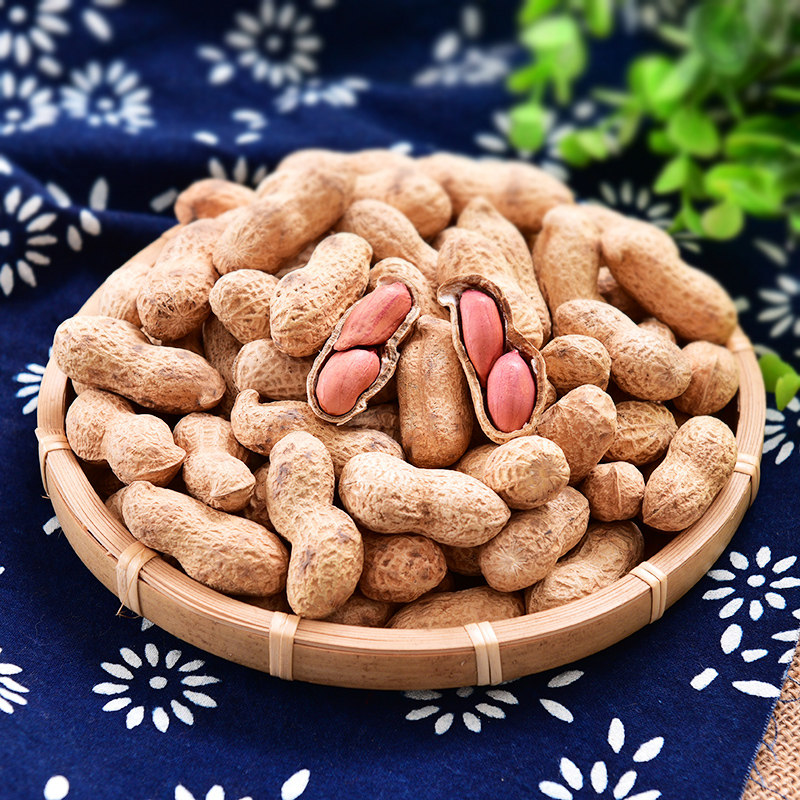 2021红皮农家带壳5斤散装小珍珠四粒新花生炒熟花生