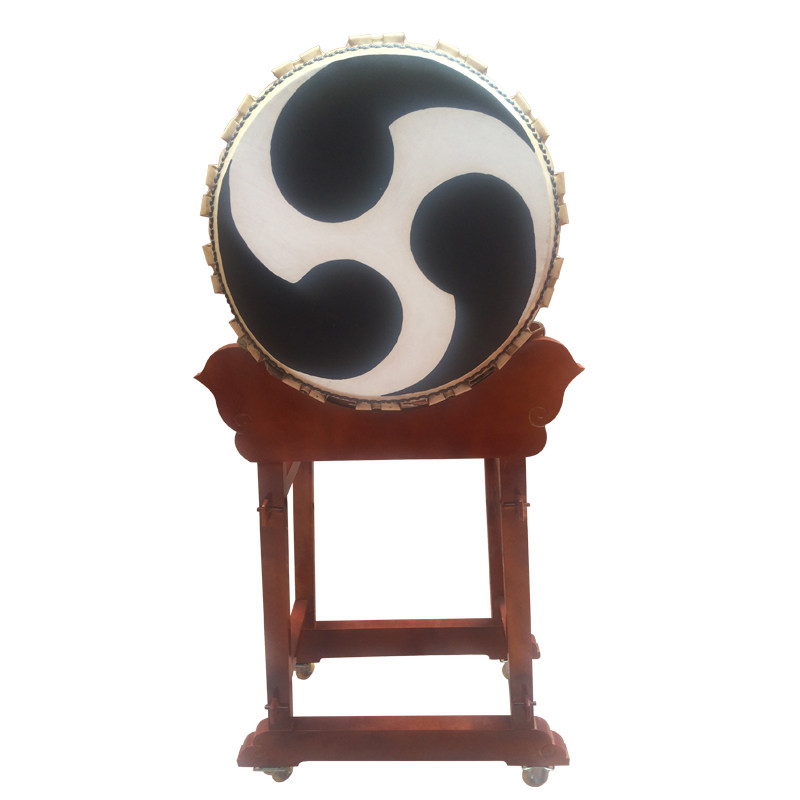 厂家定做做鬼太鼓日本卷边鼓彩绘装饰太极牛皮战鼓