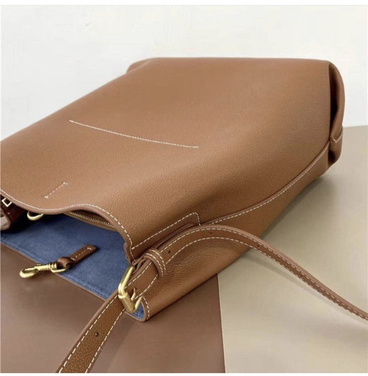 oroton2020新款百搭时尚潮流水桶包真皮大容量斜挎单肩女士托特包