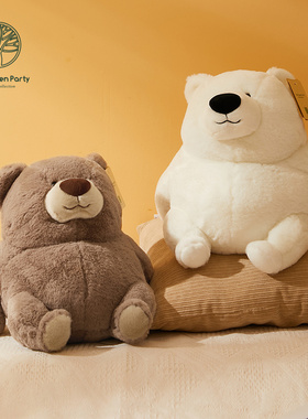 thegreenparty 毛绒玩偶胖胖熊女孩圣诞礼物玩具小熊儿童可爱公仔the