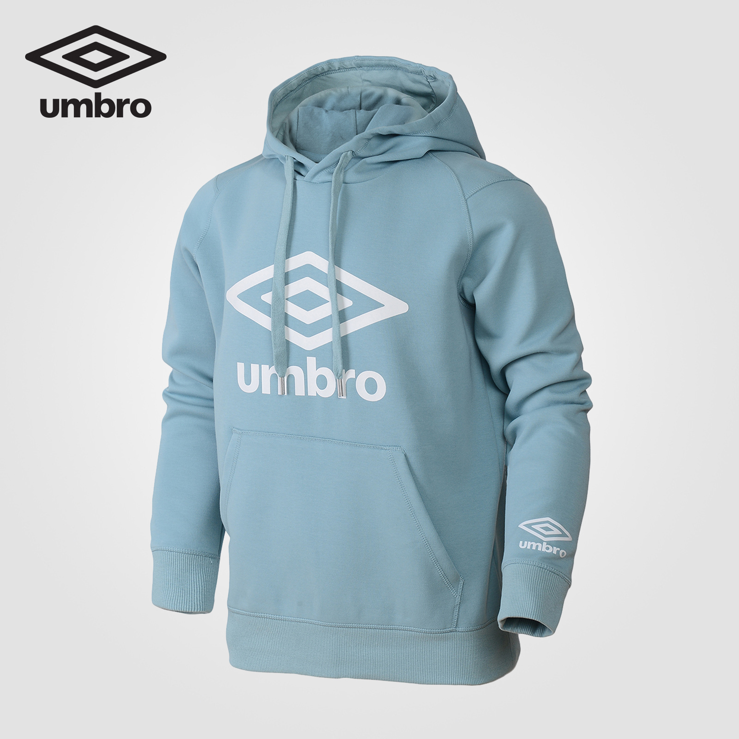 umbro茵宝春款男装大logo连帽卫衣运动卫衣男休闲套头衫帽衫卫衣