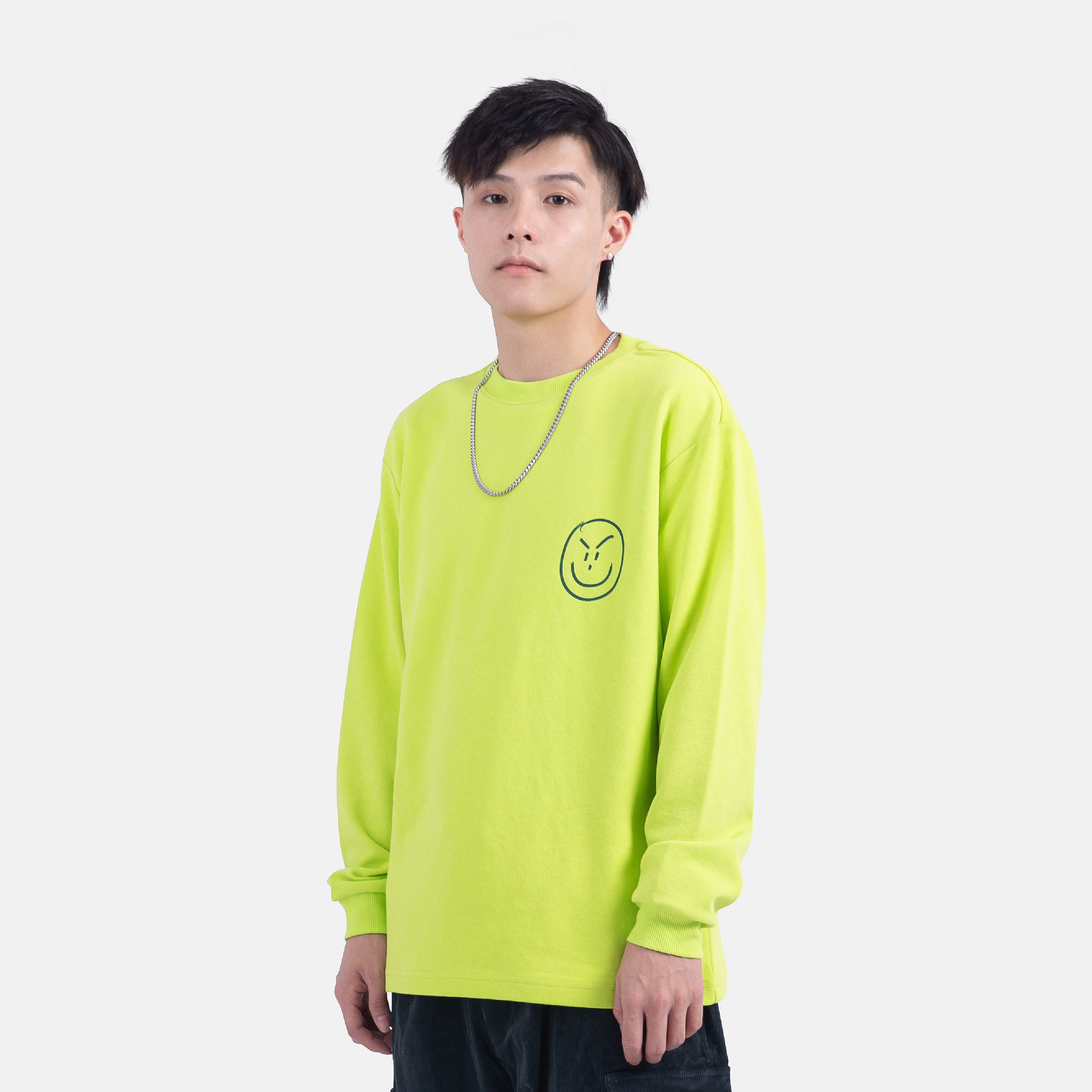 oursalutelab20aw男女情侣潮流笑脸表情印花基础多色t恤