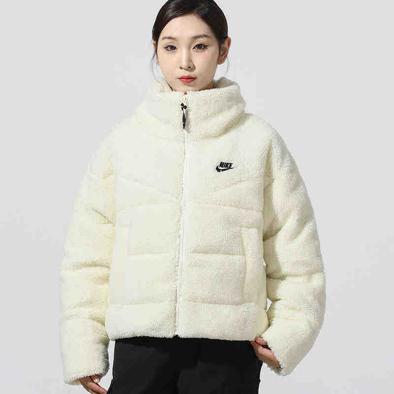 nike耐克女装2021冬季新款羽绒服夹克保暖羊羔运动羽绒服