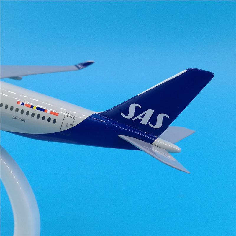 20cm北欧航空a350合金材质飞机模型礼品摆件飞机模型