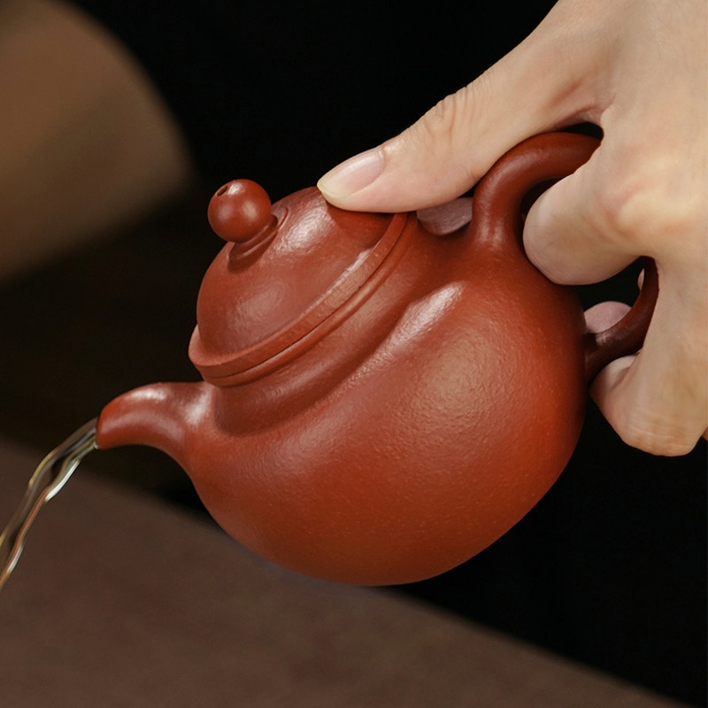 朱泥掇功夫茶亚东刘亚东名家宜兴茶具功夫球壶单壶茶壶