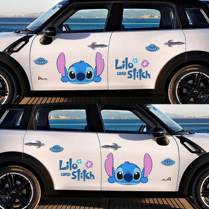 车贴史迪仔动漫卡通史迪奇stitch星际宝贝车身车门大号贴纸汽车装饰贴