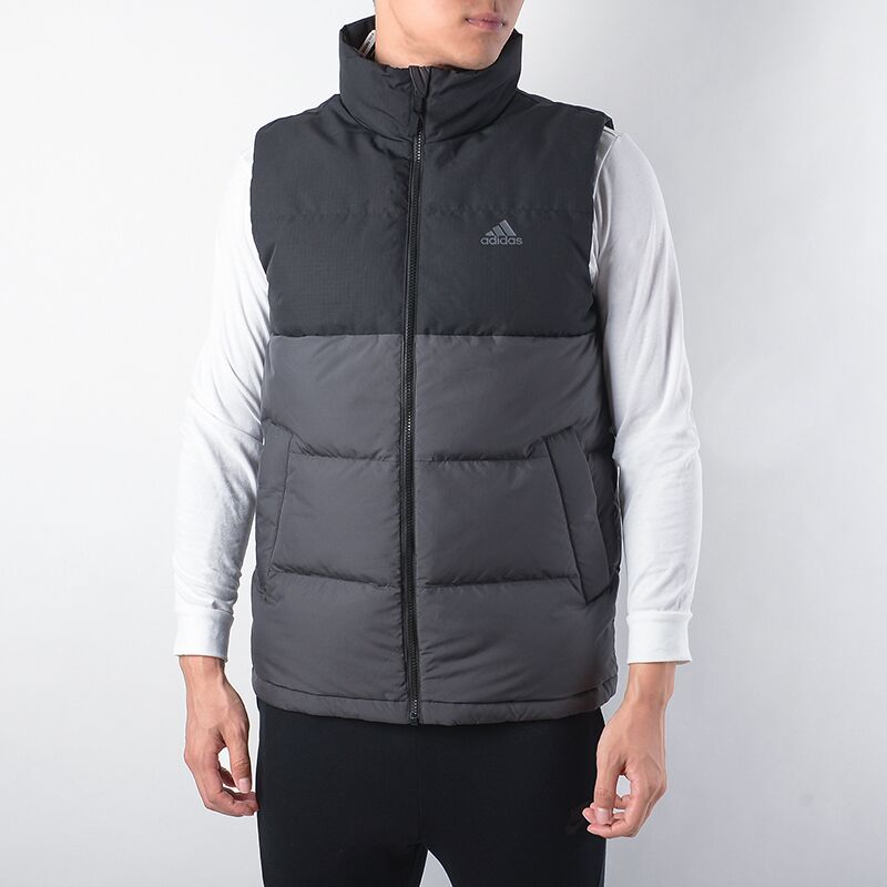 阿迪达斯羽绒背心男装2020冬季新款户外运动休闲保暖羽绒马甲
