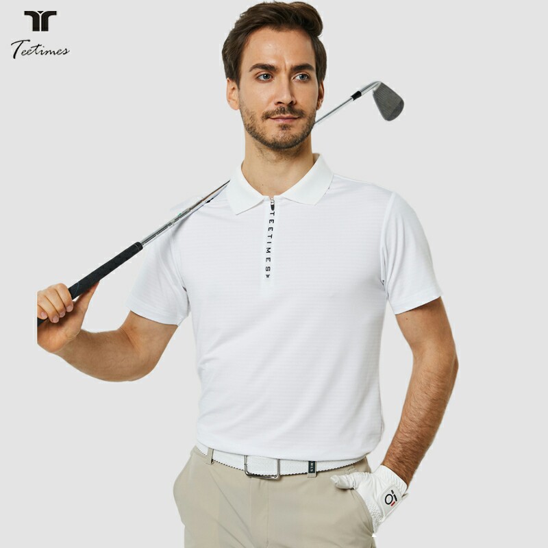 teetimes高尔夫男装轻薄透气短袖夏季户外运动男士速干高尔夫服装