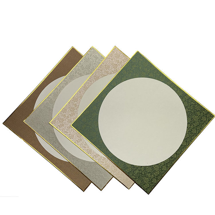 加厚宣纸国画锦缎包边免装裱卡纸书法作品空白生宣宣纸