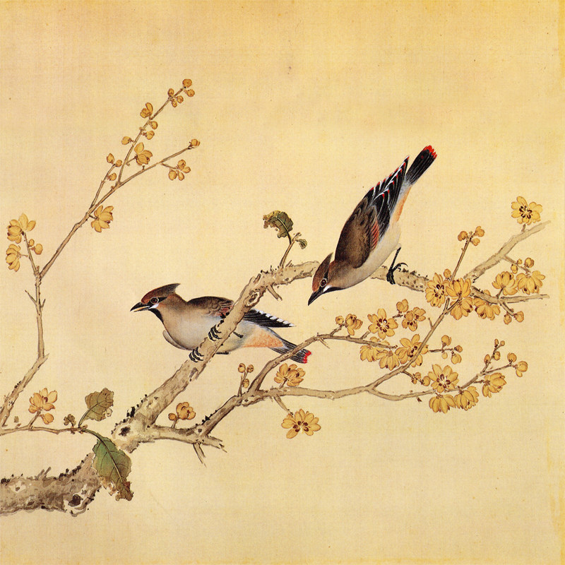 新中式山鸟名家书画字画名人挂画古画仿古鸟谱故宫国画